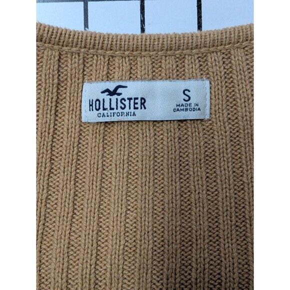Hollister Ribbed Knit Sweater Top Bell Sleeve Y2K Soft Girl Preppy Fitted Size S - Picture 7 of 9